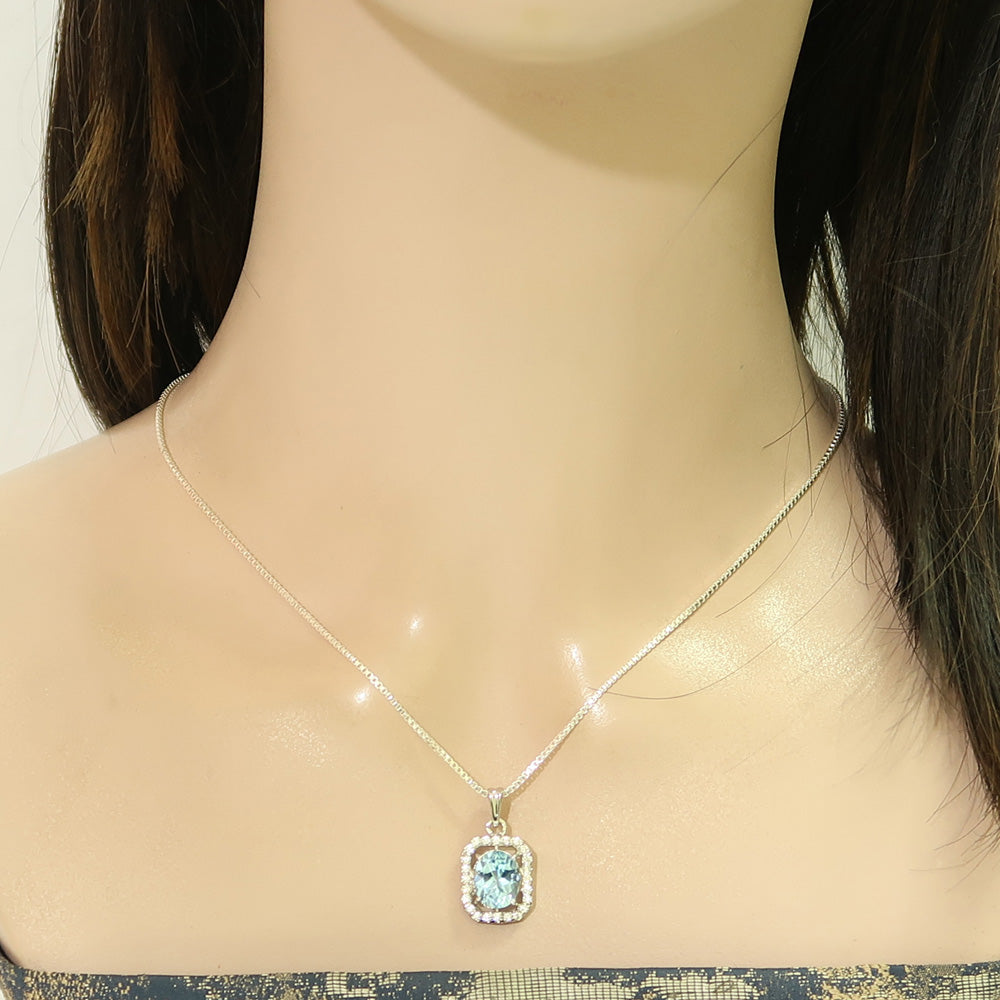 Schmuckset mit Natürlichem BLAUTOPAS aus 925er Massivsilber | Sichere Edelsteinfassung