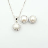 AAA Grade Pearl | 925 Sterling Silver Jewellery Set | Long-Lasting Construction
