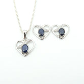 Premium 925 Silver AAA Grade Genuine SAPPHIRE Jewellery Set | Comfort-Fit Jewellery