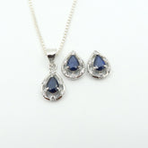 Wrapped for Gifting | Ethically Sourced SAPPHIRE Solid Sterling Silver Jewellery Set