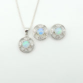 ETHIOPIAN OPAL Sterling 925 Silver Jewellery Set | Complimentary Chain & Gift Box