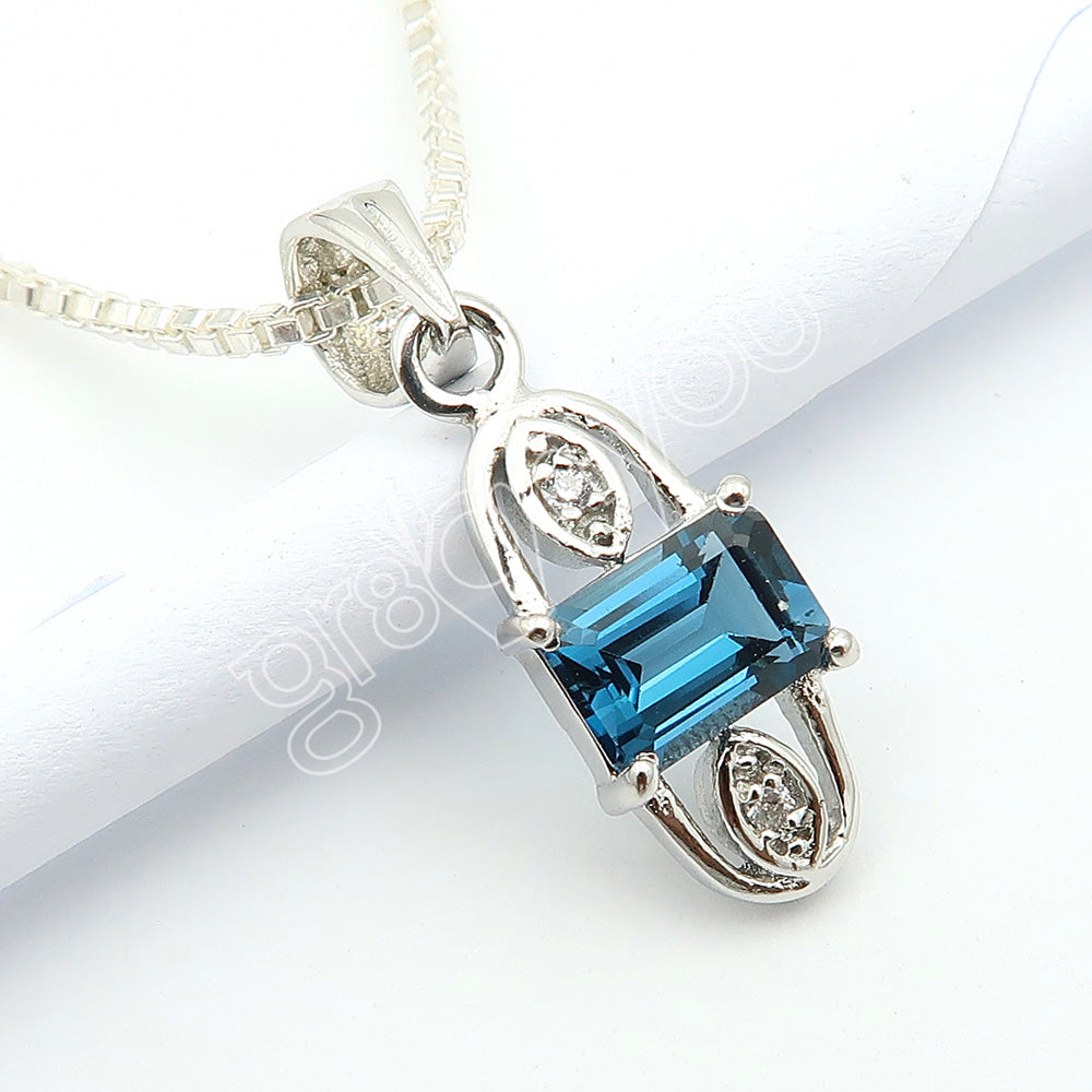 Premium Gift Packaging | Natural LONDON BLUE TOPAZ 925 Fine Silver Jewellery Set