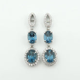 LONDON BLUE TOPAZ November Birthstone | 925 Pure Silver Expensive-Looking Earrings