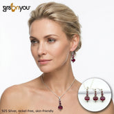 A Token of Love | Beautiful RUBY 925 Sterling Silver Eye-Catching Jewellery Set
