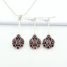 Real & Natural Stones | AAA Grade RUBY 925 Sterling Silver New Fashion Jewellery Set