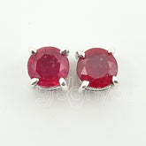AAA Grade RUBY Authentic 925 Silver Hallmarked Earrings | Ideal for Gifting Moments