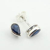 Super Quality SAPPHIRE 925 Sold Silver Stud Earrings Jewellery | September Birthstone