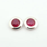 Premium Quality RUBY Pure Silver Earrings | Comes With Detailed Product Tags