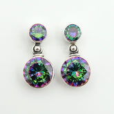 Pure Silver Ethically Sourced MYSTIC TOPAZ Stud Earrings | Fashion Forward Design
