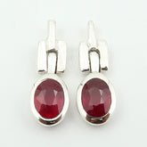Romantic Gift Idea | Rare RUBY Fine Silver Earrings | Eco-Friendly Packaging
