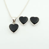 Hallmarked Silver Super Quality BLACK ONYX Love Jewellery Set | Trending Worldwide