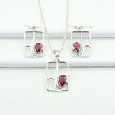 Authentic 925 Silver Ethically Sourced RUBY Jewellery Set | Holiday Gifting Premium Launch