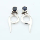 Solid Silver Natural SAPPHIRE Stud Earrings 3.1 cm| Holiday Gifting | Trending Now