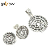 🎁 FREE Gift – with 2 items – 925 Silver Spiral Earrings Pendant Set (£45 Value)