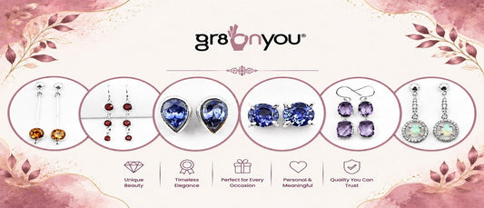 Natural gemstone jewellery with unique stone patterns
