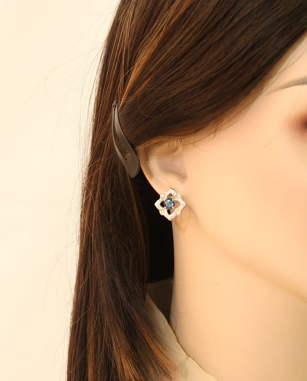Natural London Blue Topaz 925 Solid Silver Earrings-Pendant Jewelry Set – With Silver Box Chain