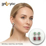 Colorful RUBY, EMERALD 925 Silver Earrings | Certificate of Authenticity Included