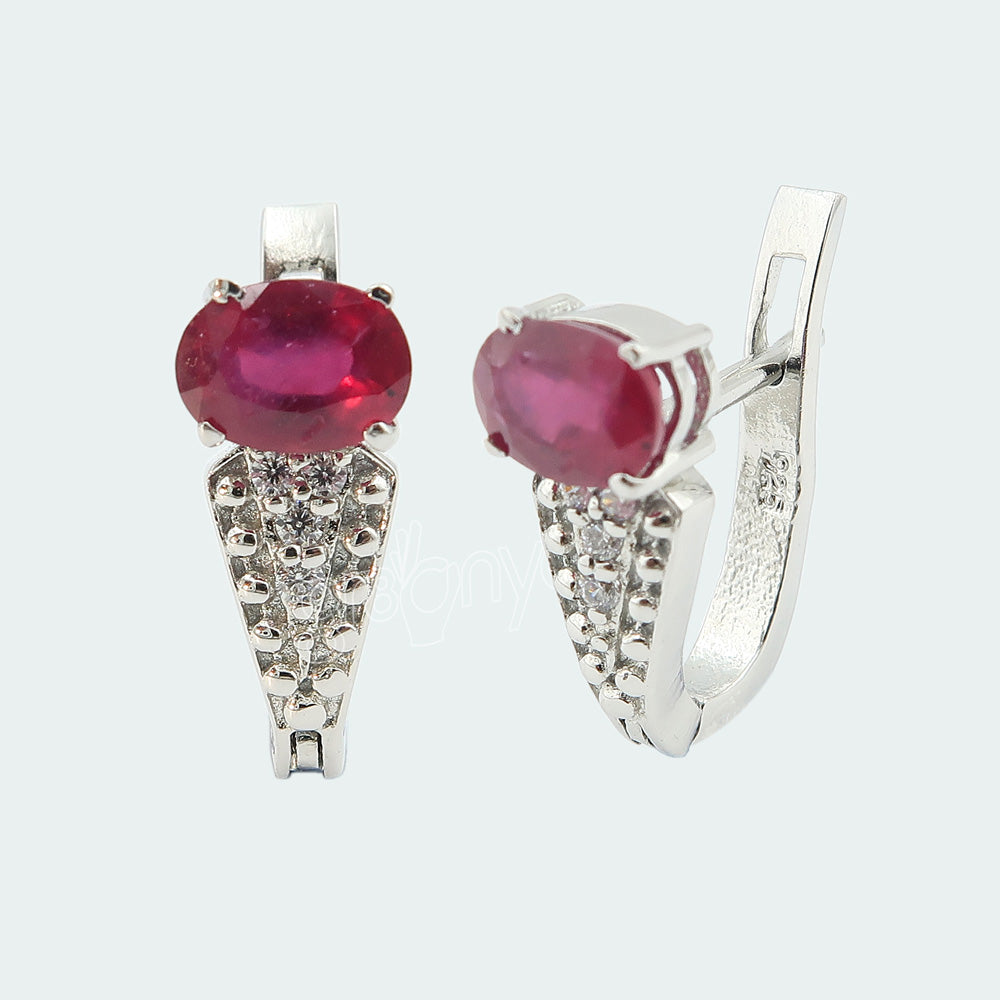 Ein Original von gr8onyou | Alltagstaugliche Rubin-Ohrringe aus 925er Silber | Garantiertes Gratisgeschenk