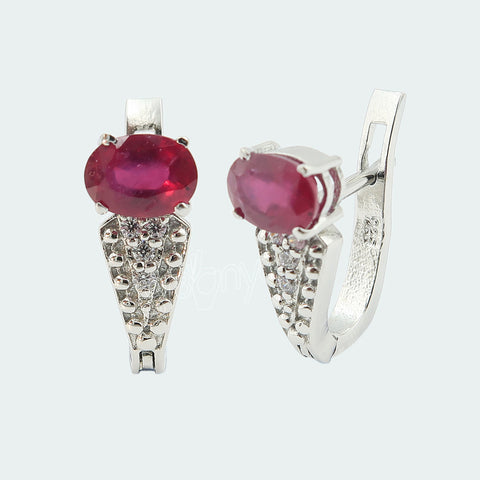 Ein Original von gr8onyou | Alltagstaugliche Rubin-Ohrringe aus 925er Silber | Garantiertes Gratisgeschenk