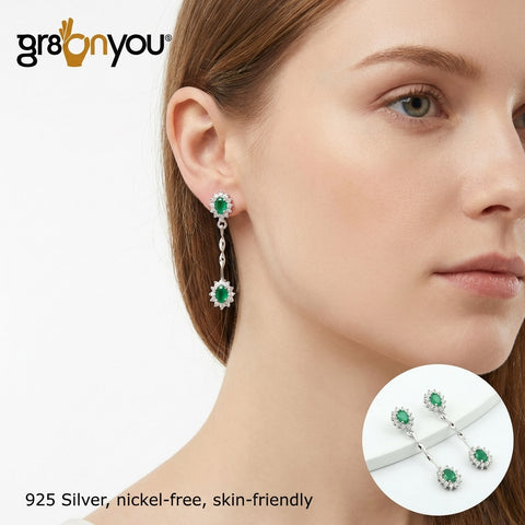 Heartfelt Surprise | Original EMERALD Premium 925 Silver Earrings | Bestselling Gift