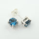 Natural LONDON BLUE TOPAZ Pure 925 Silver Earrings | With Authenticity Certificate