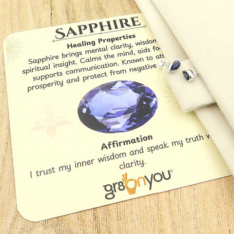 Super Quality Sapphire 925 Sold Silver Stud Earrings Jewellery | September Birthstone
