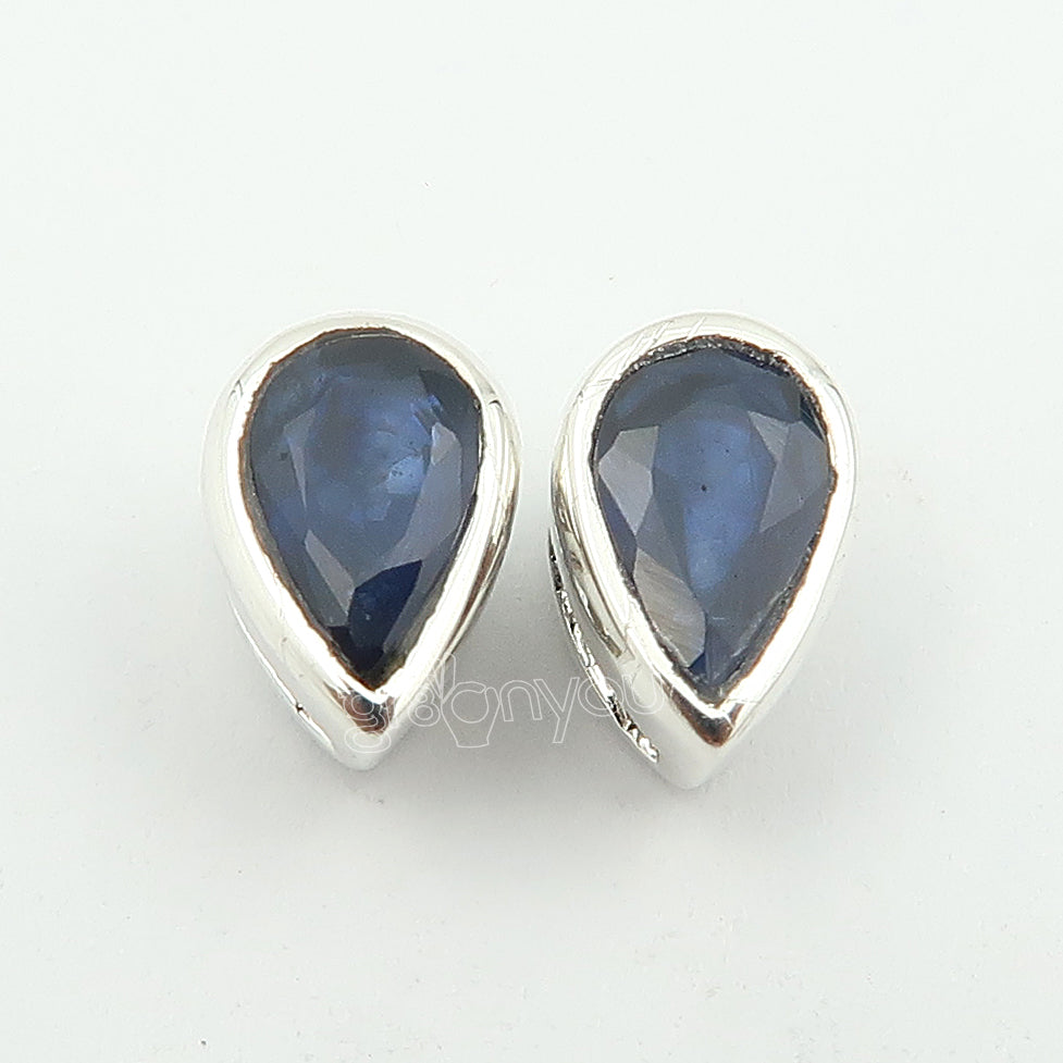 Super Quality Sapphire 925 Sold Silver Stud Earrings Jewellery | September Birthstone