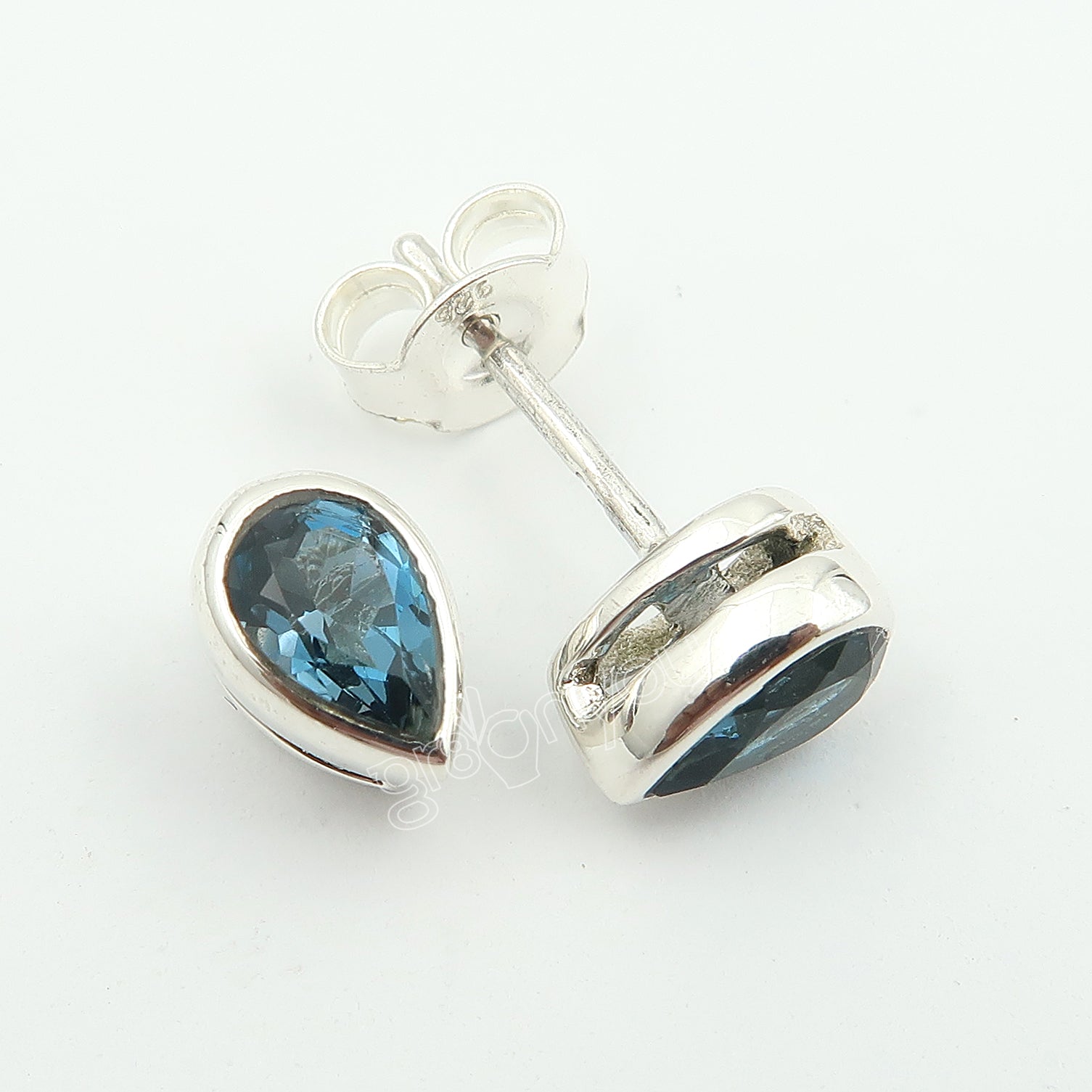 AAA Grade London Blue Topaz 925 Silver Earrings | 1.4 Grams | Earth-Mined Gemstones