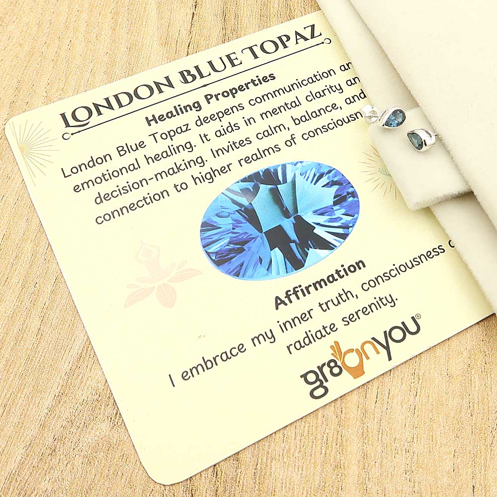 AAA Grade London Blue Topaz 925 Silver Earrings | 1.4 Grams | Earth-Mined Gemstones