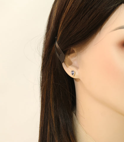 Ethically Sourced Tanzanite Sterling Silver Stud Earrings