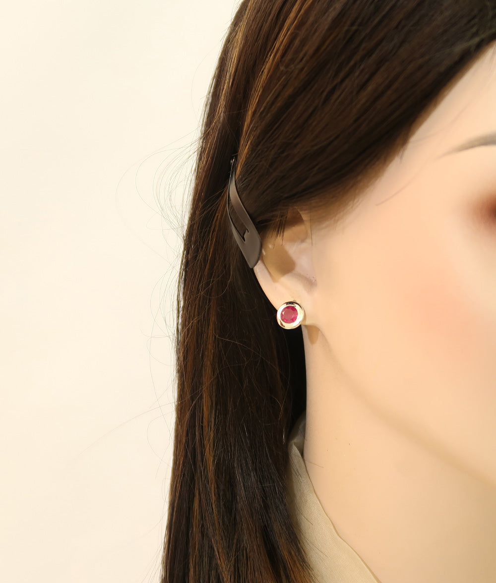 Premium Quality Ruby Pure Silver Earrings | Comes With Detailed Product Tags