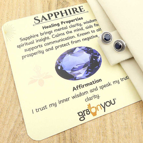 Genuine Sapphire Gemstone Authentic 925 Silver Studs Earrings | Built for Daily Wear