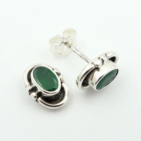 Real 925 Silver Authentic Emerald Earrings | Signature Product by gr8onyou