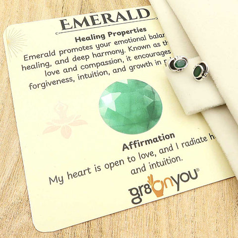 Real 925 Silver Authentic Emerald Earrings | Signature Product by gr8onyou