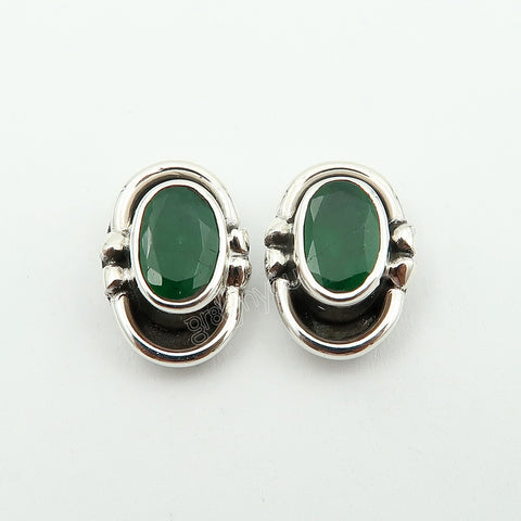 Real 925 Silver Authentic Emerald Earrings | Signature Product by gr8onyou
