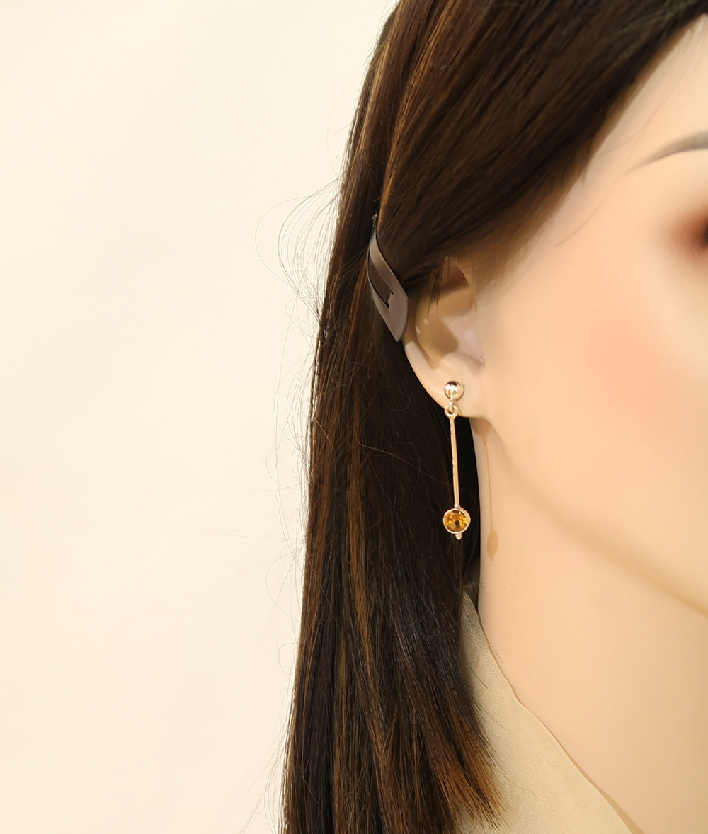 Sterling Silver Super Quality Citrine Long Earrings | Hand-Finished Details Jewellery