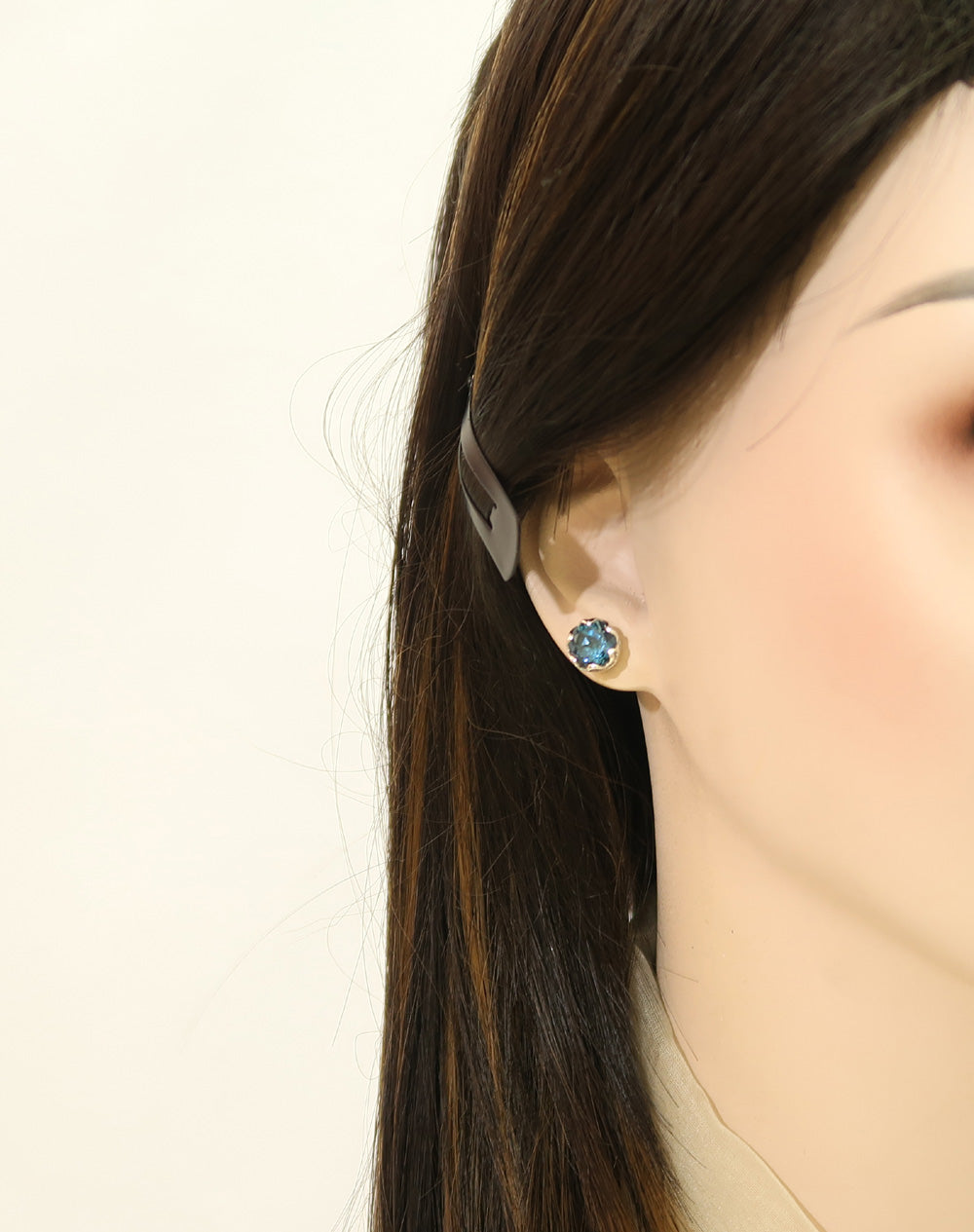 Premium 925 Silver High Quality London Blue Topaz Stud Earrings | Gift-Wrapped Elegantly