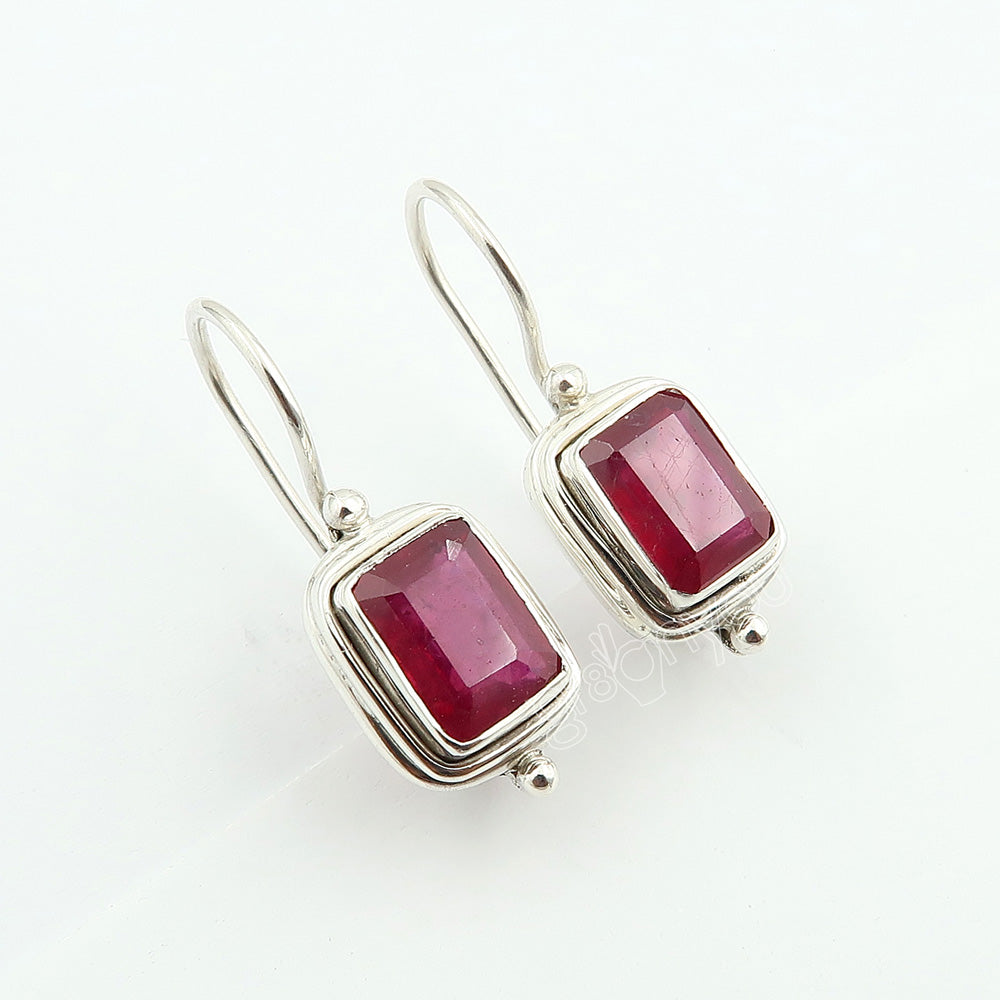 Signature Gift Packaging | Natural Ruby Real 925 Silver Earrings | Specially for Her