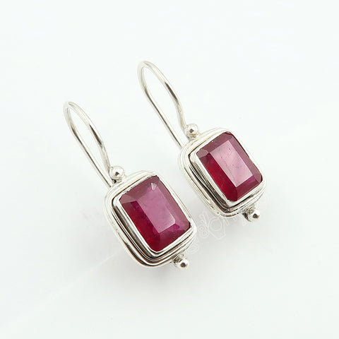 Signature Gift Packaging | Natural Ruby Real 925 Silver Earrings | Specially for Her