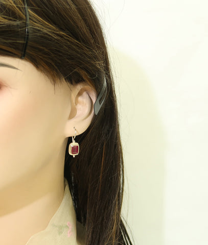 Signature Gift Packaging | Natural Ruby Real 925 Silver Earrings | Specially for Her