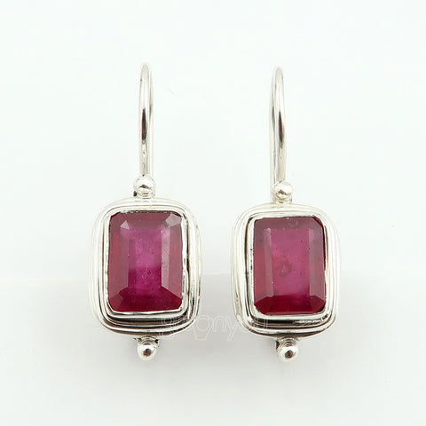 Signature Gift Packaging | Natural Ruby Real 925 Silver Earrings | Specially for Her