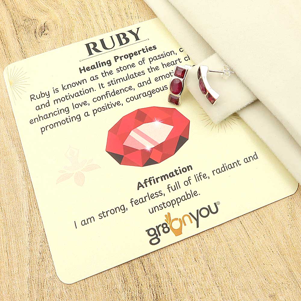 Special Occasion Jewellery | Authentic Ruby Hypoallergenic 925 Silver Earrings
