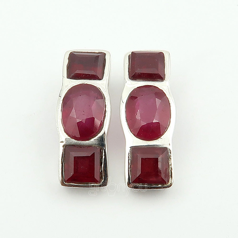 Special Occasion Jewellery | Authentic Ruby Hypoallergenic 925 Silver Earrings