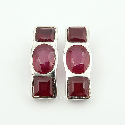 Special Occasion Jewellery | Authentic Ruby Hypoallergenic 925 Silver Earrings