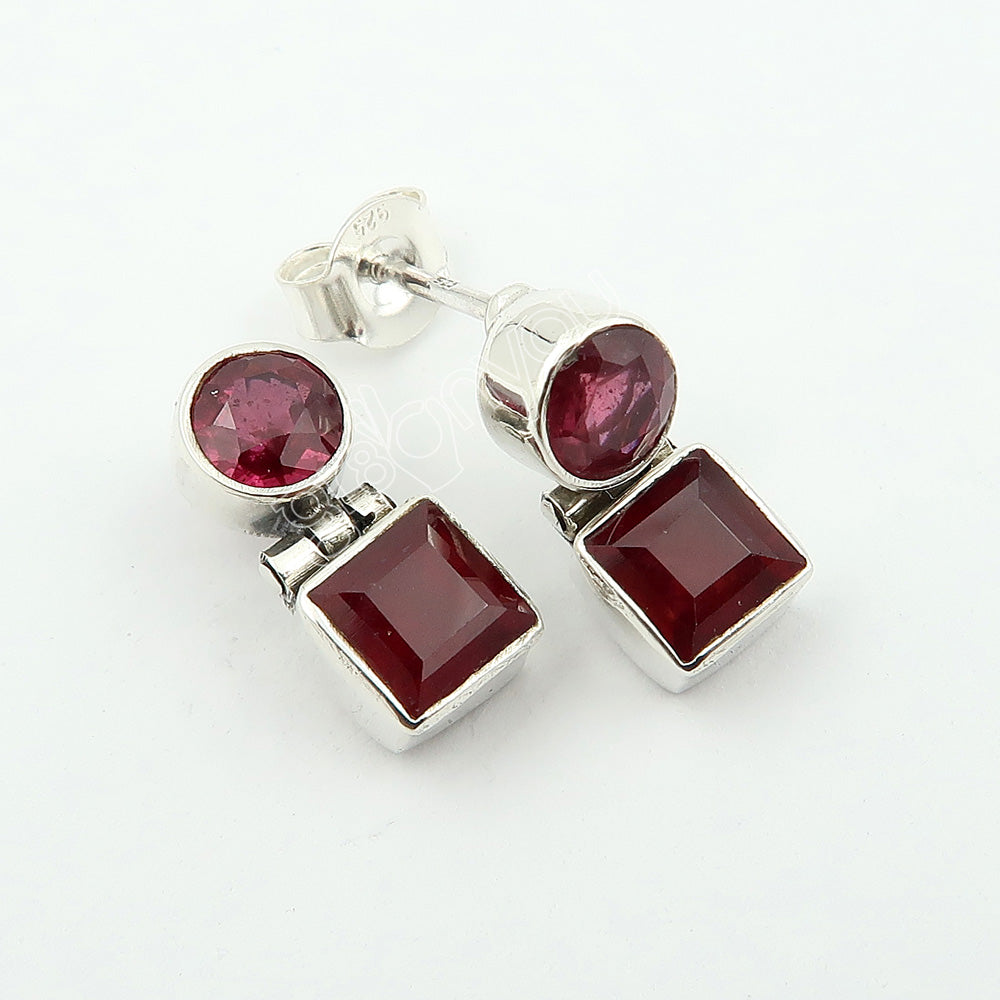 Valentine's Day Surprise Her with Jewellery | Super Quality Ruby Pure Silver Earrings