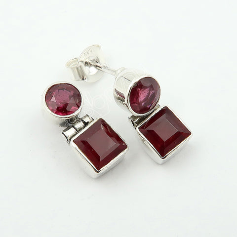 Valentine's Day Surprise Her with Jewellery | Super Quality Ruby Pure Silver Earrings