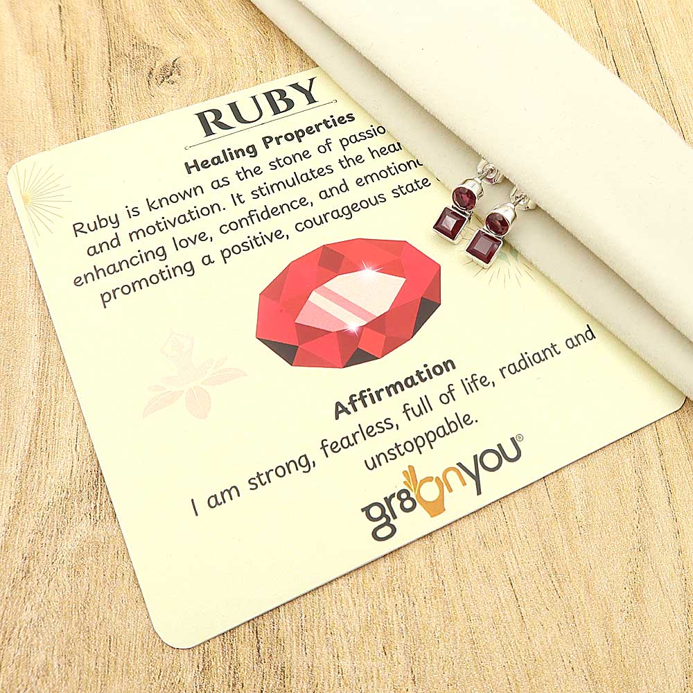 Valentine's Day Surprise Her with Jewellery | Super Quality Ruby Pure Silver Earrings