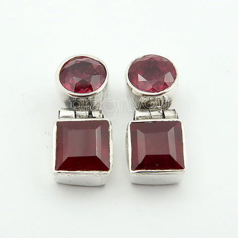 Valentine's Day Surprise Her with Jewellery | Super Quality Ruby Pure Silver Earrings