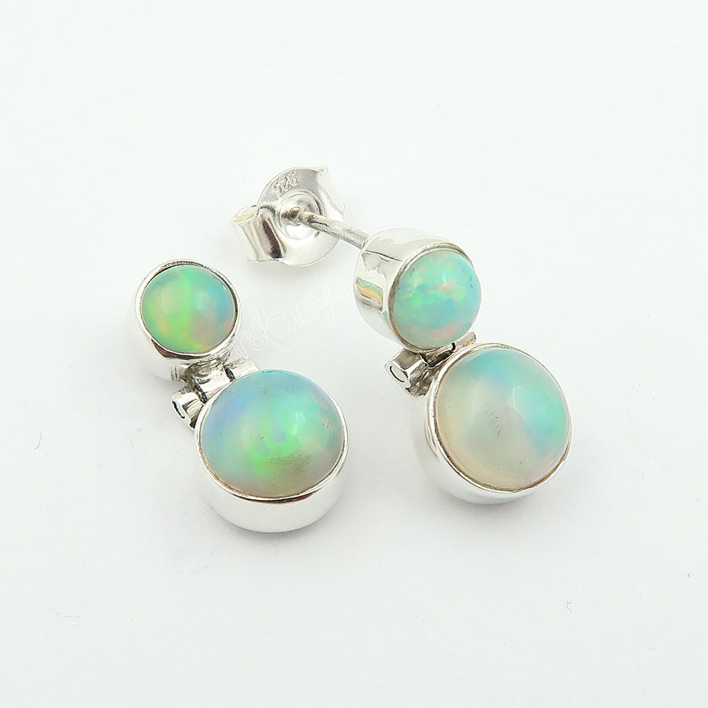 Luxury Gift for Her | AAA Grade Ethiopian Opal Solid Silver Earrings Jewellery