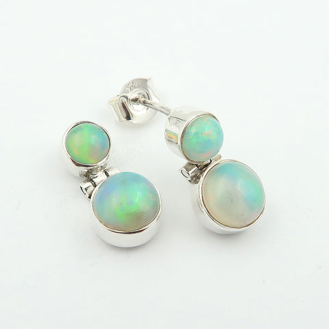 Luxury Gift for Her | AAA Grade Ethiopian Opal Solid Silver Earrings Jewellery